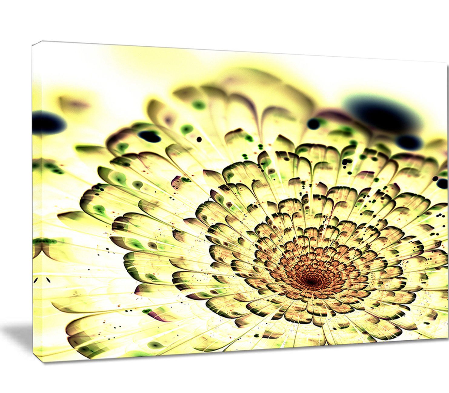 Design Art 'Green Light Fractal Flower Pattern' Graphic Art Print on